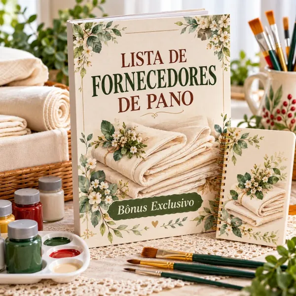 Mockup do e-book Lista de Fornecedores de Pano