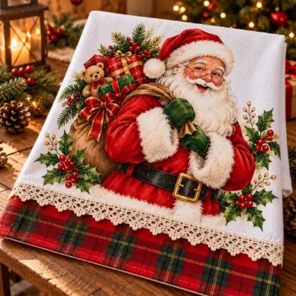 Noel com Saco de Presentes Pintado à Mão