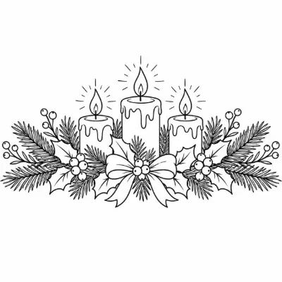 Velas e Ramos Natalinos para Barrado
